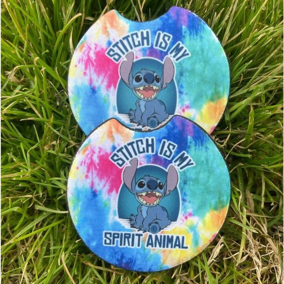Stitch Is My Spirit Animal Car Coaster Set | Lilo & Stitch Coasters - Picture 7 of 14